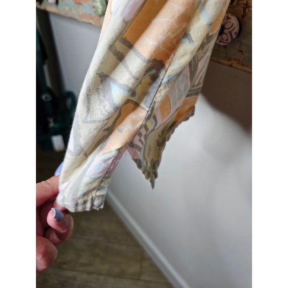 Vintage muted 80's Tropical button up ladies size medium - Picture 6 of 10